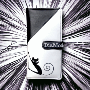 Fekete/fehér (hímzett cica)