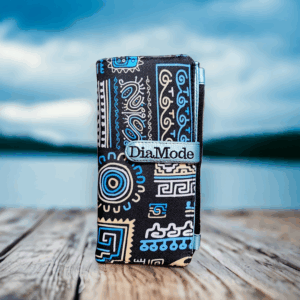 Görög mintás/fényes jégkék