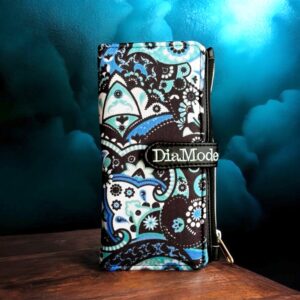 Türkiz mandalás nyomtatott/fekete