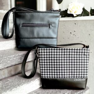 Fekete/fekete-fehér tyúkláb minta