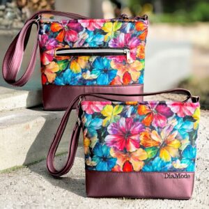 Szilva/pasztell virágok