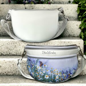 Fehér/spec. nyomtatott mezei virágok