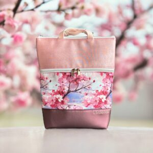 Szilva/cseresznyevirág minta/selyemfényű rózsaszín