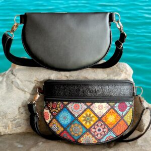 Fekete/spec. nyomtatott rombusz mandalák