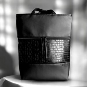 Fekete/fekete kroko/fekete