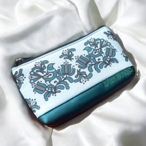 Petrol/zöld magyaros minta