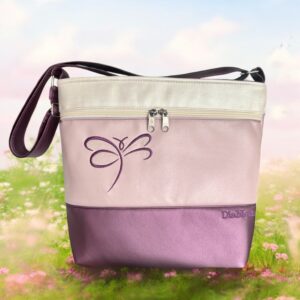 Szilva/gyöngyház púder/selyemfényű törtfehér (hímzett szitakötő)