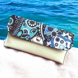 Türkiz mandalás nyomtatott/pisztácia