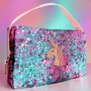 Színes flitter minta (unikornis)