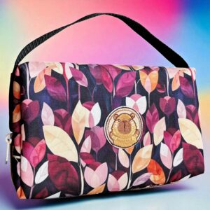 Lila-bézs levelek minta (capybara)