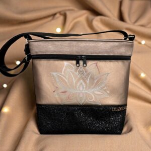 Rock fekete/sötét bronz/selyemfényű pezsgő (mandala minta)