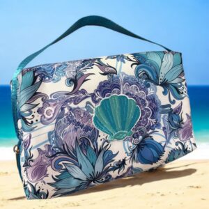 Türkiz-lila virágok (kagyló)